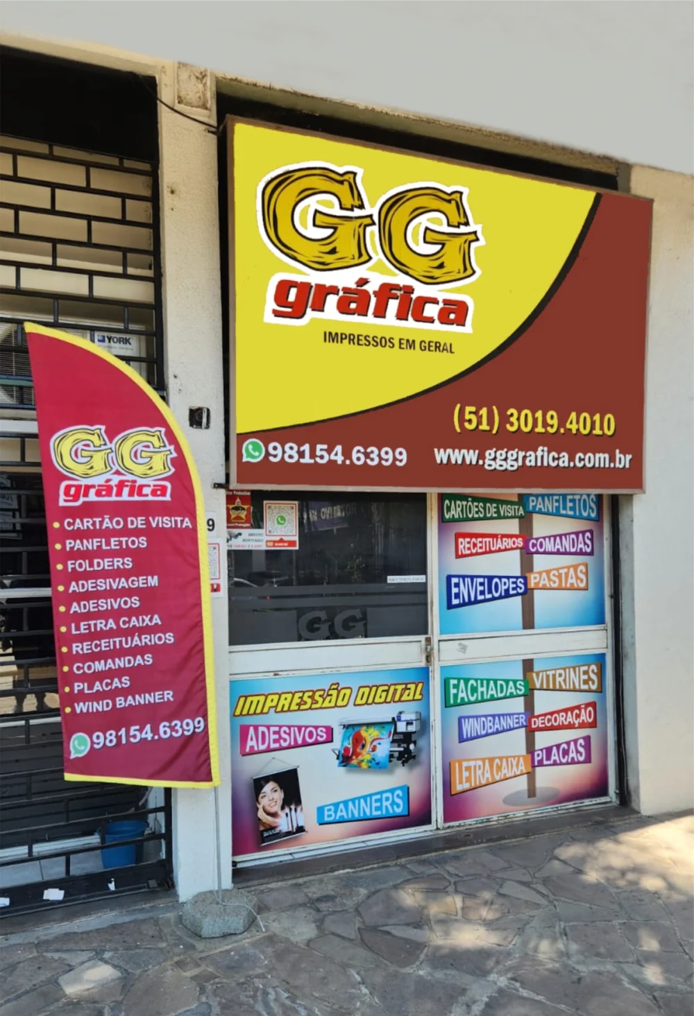 GG Gráfica - Panfletos - Cartão de Visita - Adesivos - Porto Alegre